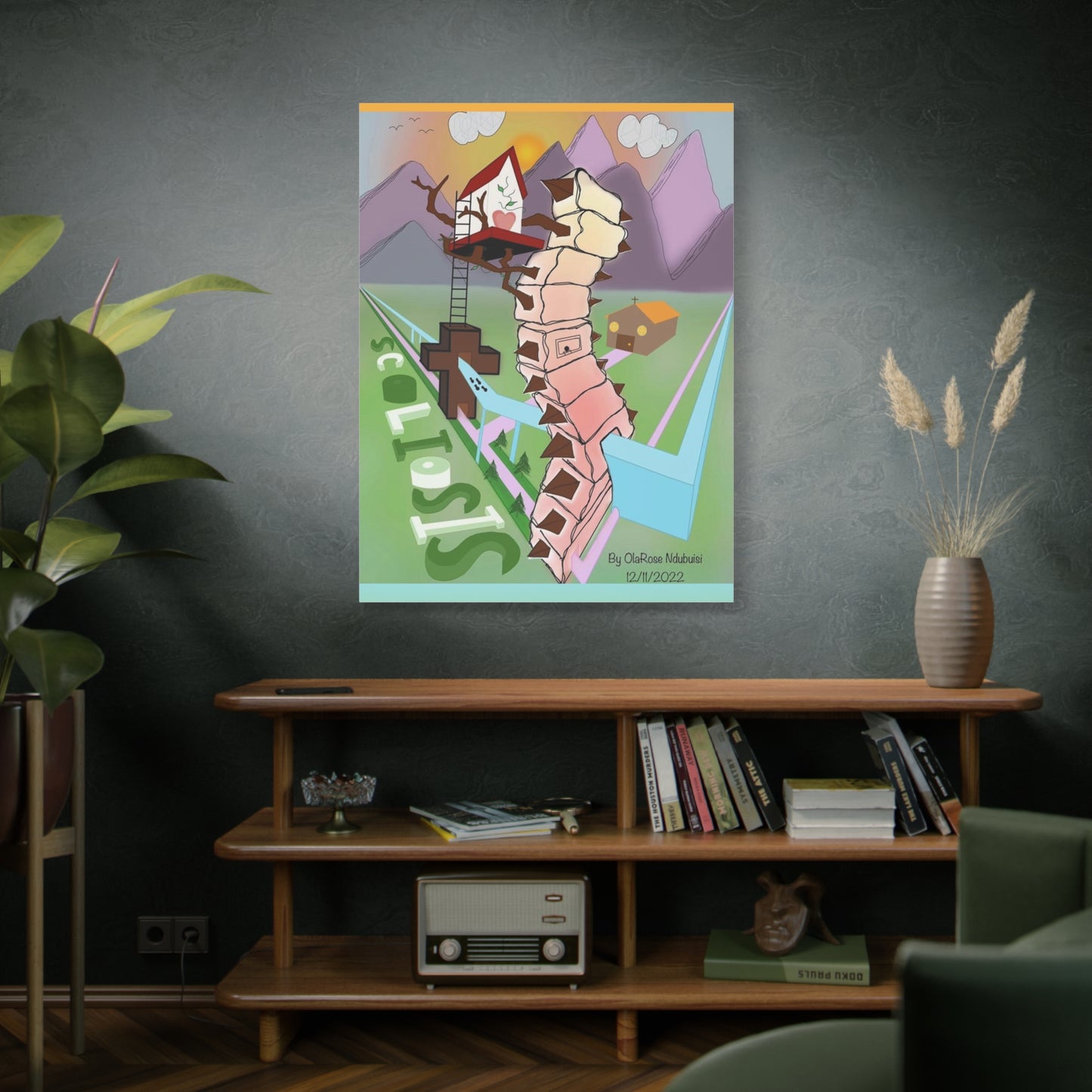 "My Perspective of Scoliosis" by OlaRose Ndubuisi on Canvas